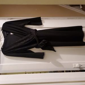 Lane Bryant little black dress, size 18, black with metalic thread accent